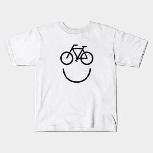 Bike face, bicycle smiley Kids T-Shirt